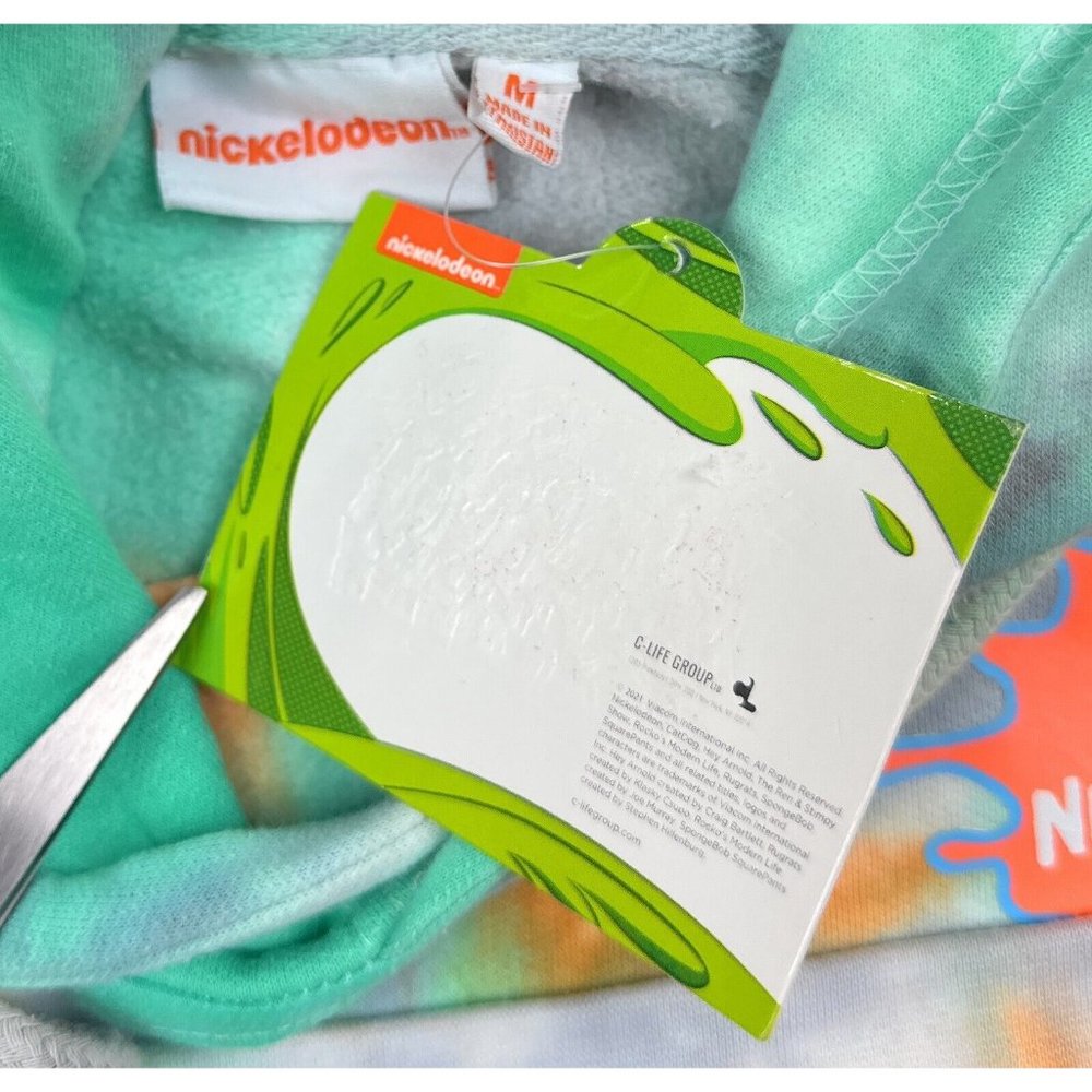 Nickelodeon Tie Dye Mens Medium Pullover Hoodie Sweatshirt Catdog Ren & Stimpy - Picture 4 of 12